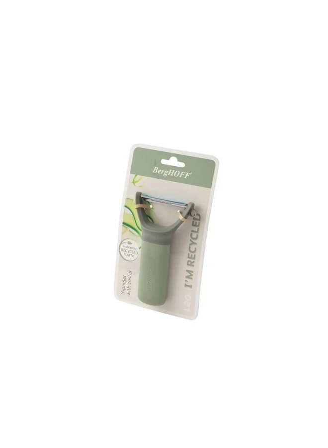 Berghoff Leo Balance Ergonomic Handle Y-Peeler with Zester Green and Grey 2.5 x 7.5 x 13 cm 3950419
