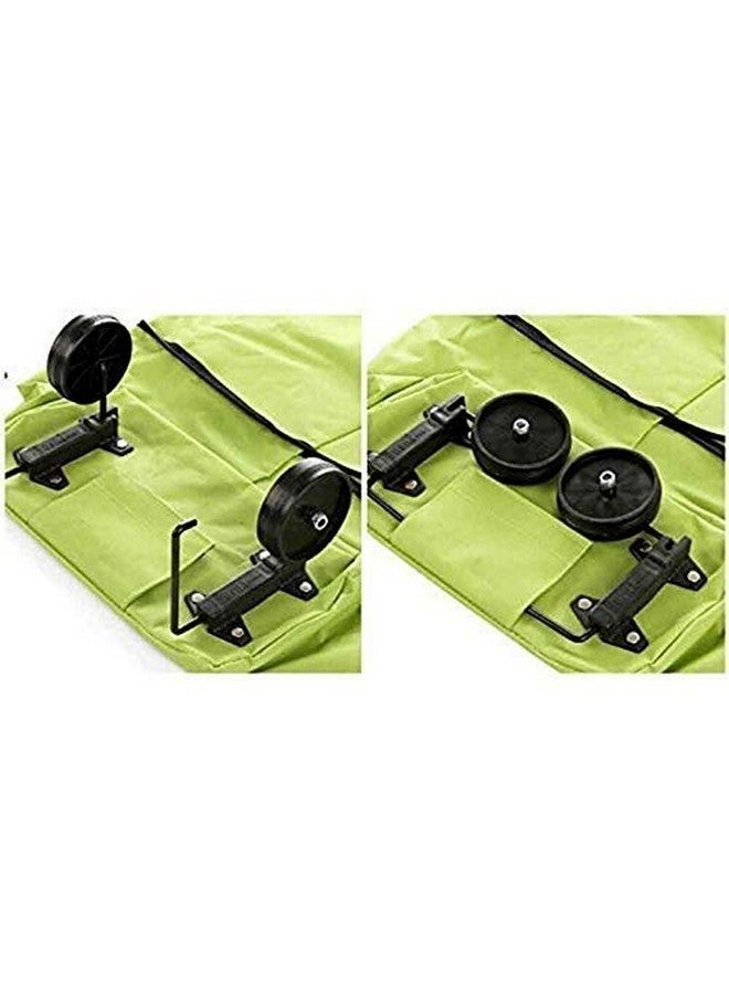 Shopurb Foldable Shopping Trolley Bag with Wheels Folding Travel Luggage Bag/Vegetable, Grocery, Shopping Trolley Carry Bag - Image 5