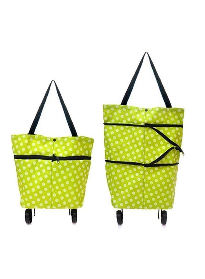 Shopurb Foldable Shopping Trolley Bag with Wheels Folding Travel Luggage Bag/Vegetable, Grocery, Shopping Trolley Carry Bag - Image 1
