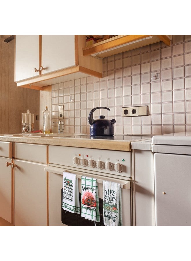 اودين مناشف مطبخ للتخييم من أودين، 6 قطع، ديكورات تخييم، مناشف أطباق، طقم مناشف يد للمطبخ، مناشف شاي مطبوعة بعبارات مضحكة، هدايا مبتكرة للمخيمين، ملحقات تخييم لمخيمات السيارات الترفيهية - Image 5