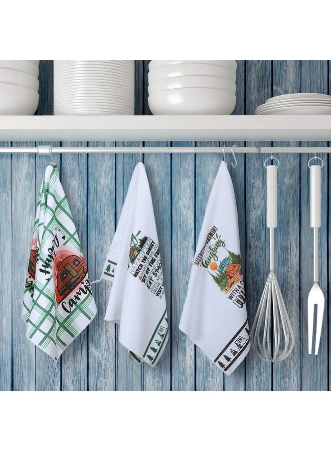 اودين مناشف مطبخ للتخييم من أودين، 6 قطع، ديكورات تخييم، مناشف أطباق، طقم مناشف يد للمطبخ، مناشف شاي مطبوعة بعبارات مضحكة، هدايا مبتكرة للمخيمين، ملحقات تخييم لمخيمات السيارات الترفيهية - Image 2