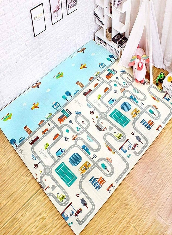 WENGTY Baby Crawling Floor Mat, Reversible Design, 8 mm Thickness with Storage Zipper Bag (Multi Theme 180 x 200 CM) - Image 3