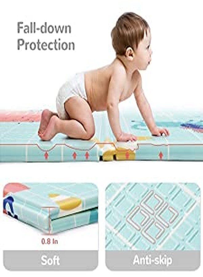 WENGTY Baby Crawling Floor Mat, Reversible Design, 8 mm Thickness with Storage Zipper Bag (Multi Theme 180 x 200 CM) - Image 4