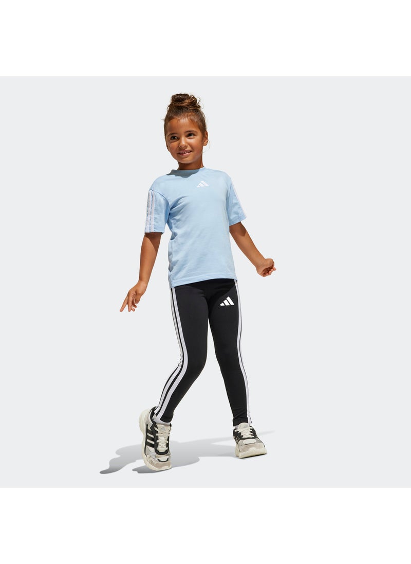 Adidas - Kids 3 Stripe Essential Leggings - Image 1