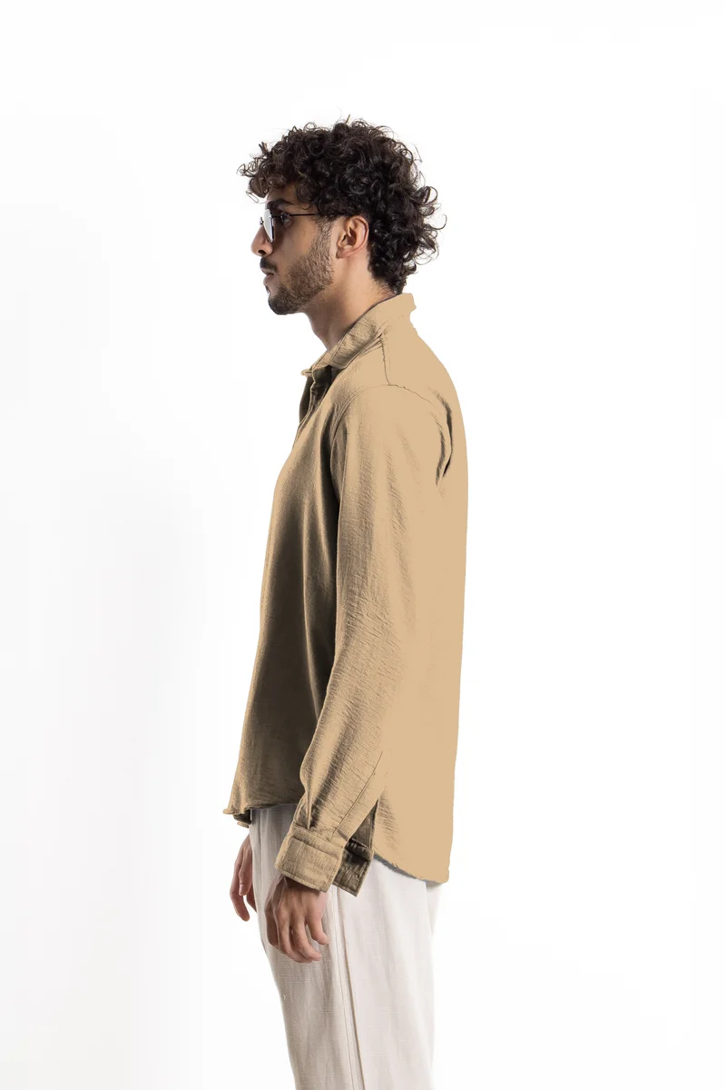SHAPES TEXTURED LINEN BLEND SHIRT