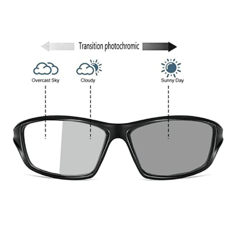 willochra with Full lens Readers Wrap Around Sport Magnifying Safety Reading Glasses photochromic Goggles with Readersã€€for Men (black blue, 1.5, x) - Image 2