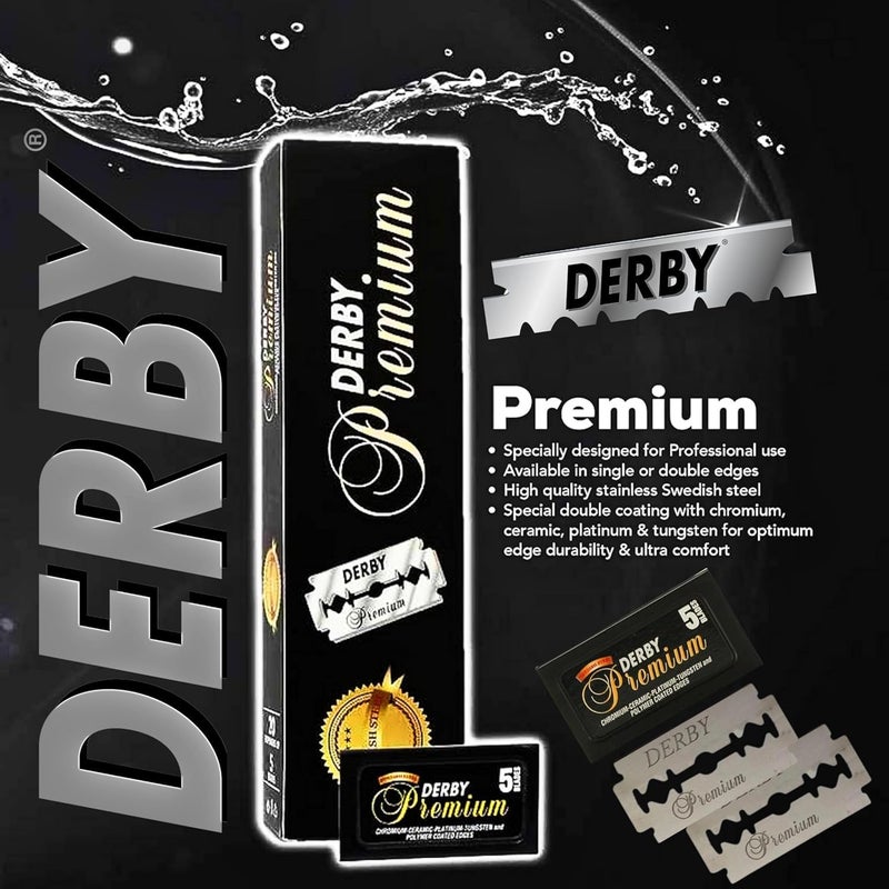 Derby Premium Double Edge Razor Blades, 100 Count - Image 1