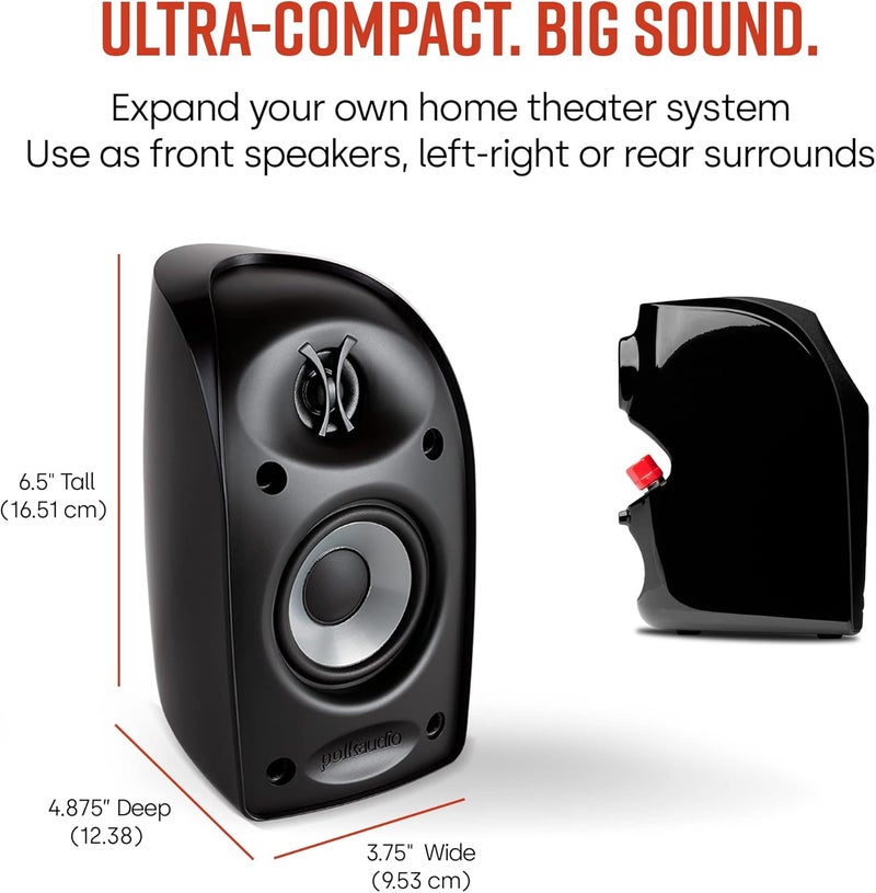 Polk Audio Blackstone TL1 Satellite Speaker - Compact Design with PowerPort Technology and Hi-Gloss Finish - Image 4