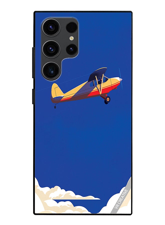 VR CREATIVE غطاء حماية لهاتف سامسونج جالاكسي S24 ألترا بتصميم طائرة متعدد الألوان - Image 1