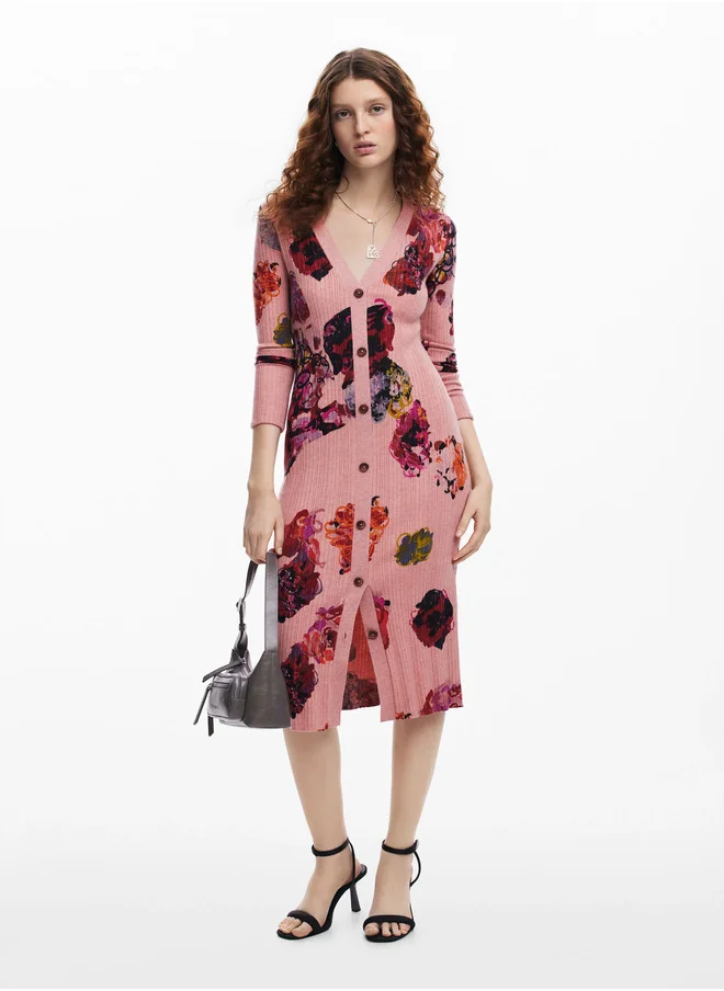 DESIGUAL Midi Knit Dress M. Christian Lacroix
