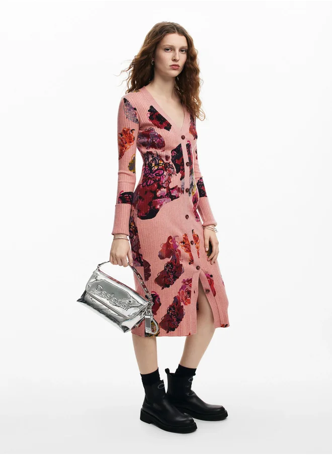 DESIGUAL Midi Knit Dress M. Christian Lacroix