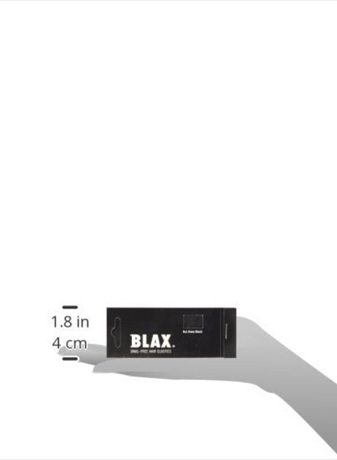 Smoothies Blax BLACK Snag-Free Hair Elastics 4mm, 8 Count (2-Pack) - Image 3