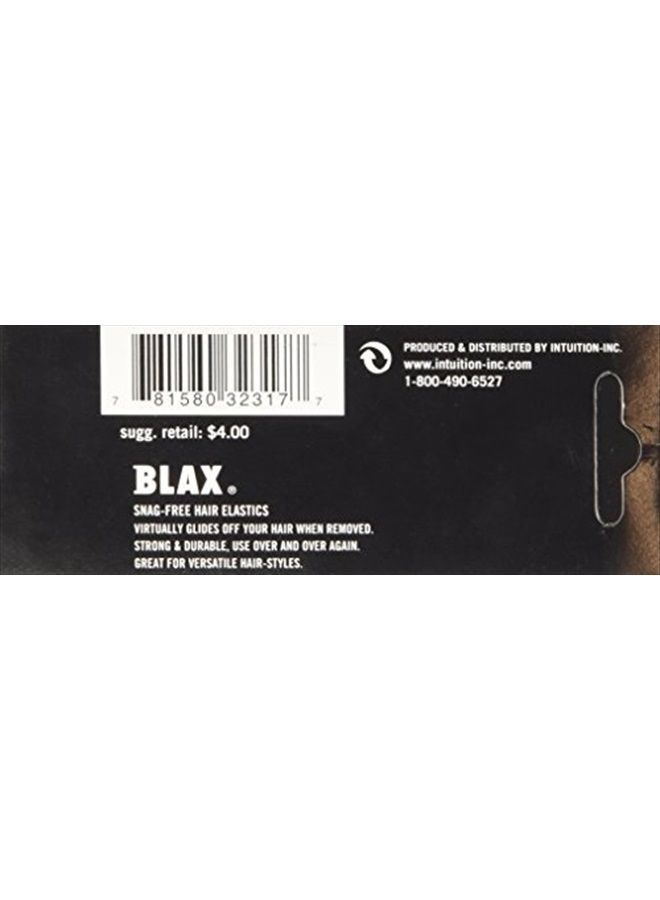Smoothies Blax BLACK Snag-Free Hair Elastics 4mm, 8 Count (2-Pack) - Image 2