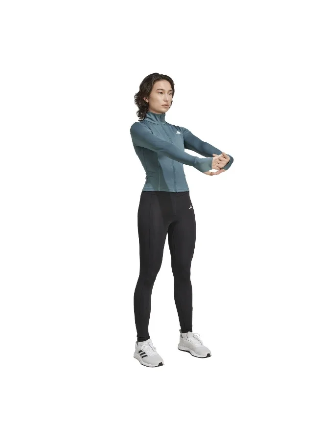 Adidas We Zp Thru Jkt Green Training Track Tops For Women XS