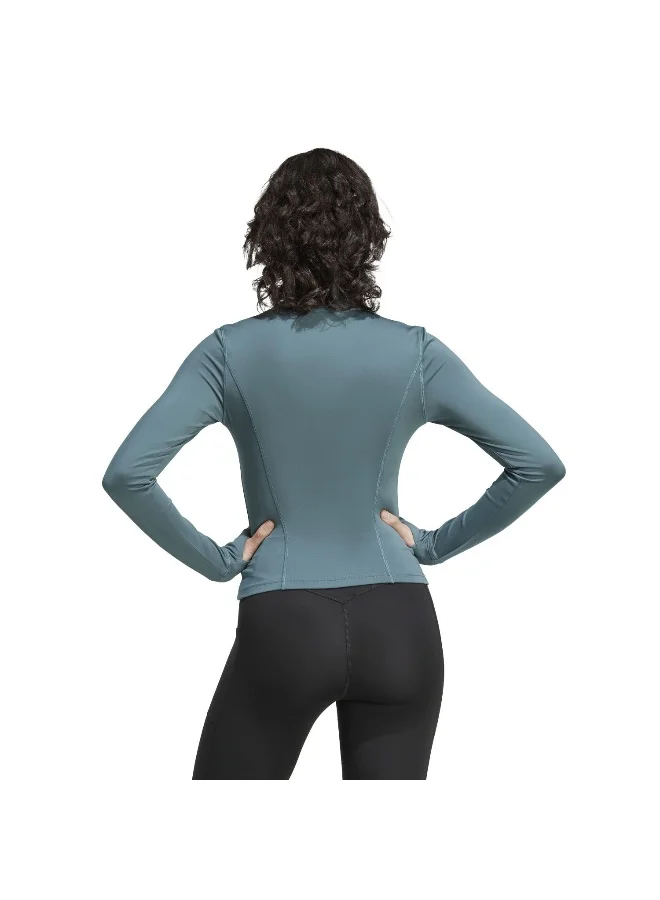 Adidas We Zp Thru Jkt Green Training Track Tops For Women XS