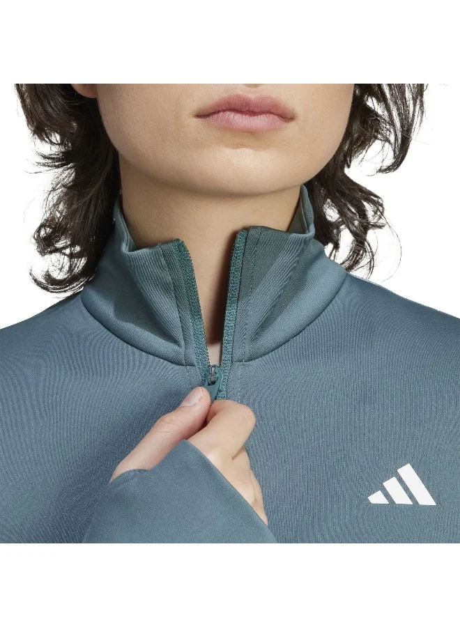 Adidas We Zp Thru Jkt Green Training Track Tops For Women XS