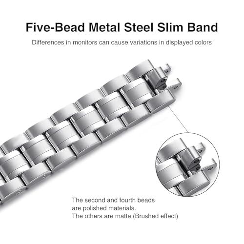 STIROLL Thin Replacement Band Compatible for Apple Watch 38mm 40mm 41mm 42mm(Series 11 10), Stainless Steel Metal Wristband Women Men for iWatch Ultra SE Series 9 8 7 6 5 4 3 2 1, Silver - Image 2