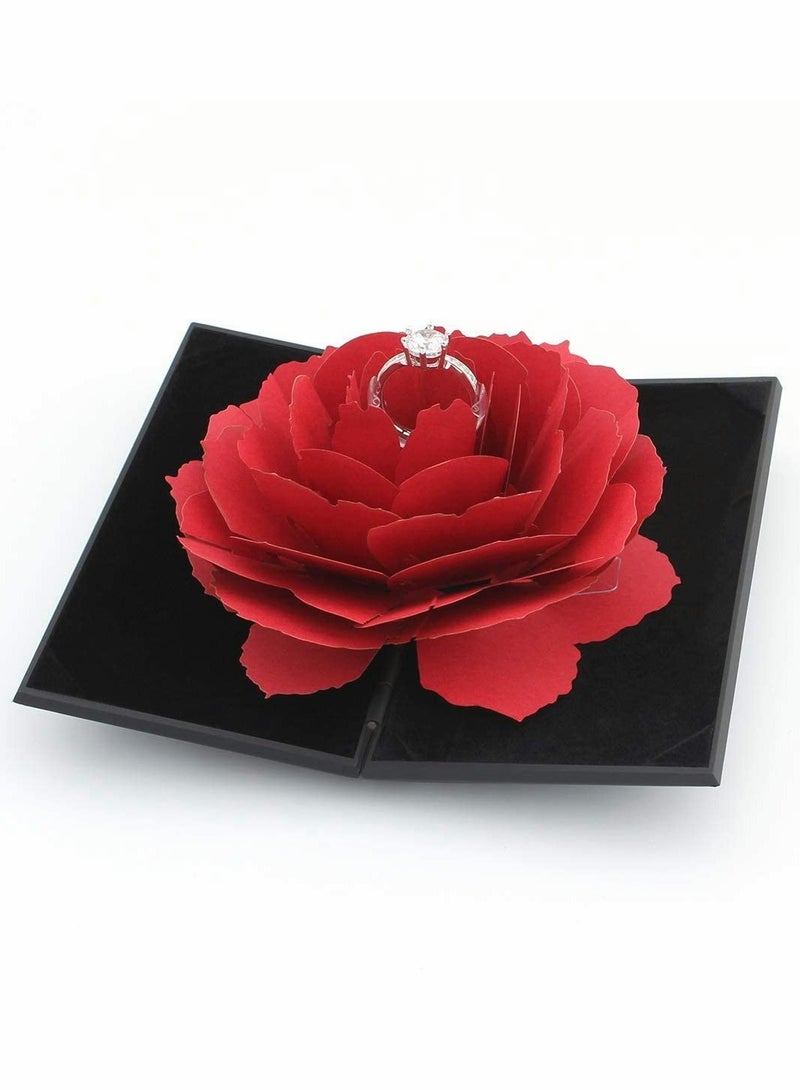 KASTWAVE Ring Box, Creative Jewelry Box, Rose Jewelry Display Storage - Image 4