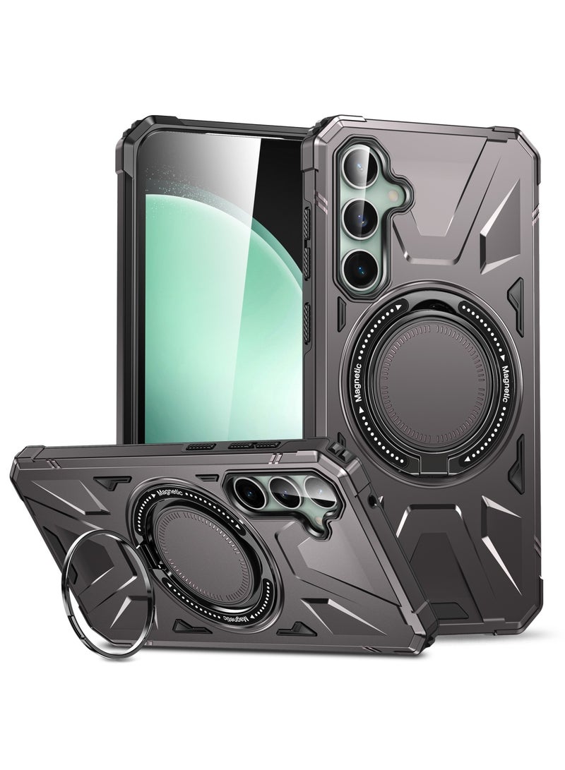 GOLDEN MASK GOLDEN MASK For Samsung Galaxy A14/A14 5G Case Mag-Safe Magnetic Shockproof Phone Case with Ring Holder (Dark Grey)  - Image 1