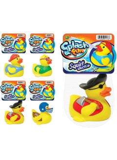 Splash Fun Rubber Duck Water Squirt Toys (4 Rubber Ducks Assorted) By Ja Ru. Classic Rubber Ducks Water Squirting Bathtub Toy For Kids & Toddler Fun Bathtime. Party Favors Birthday Gift Bulk. 1178 4