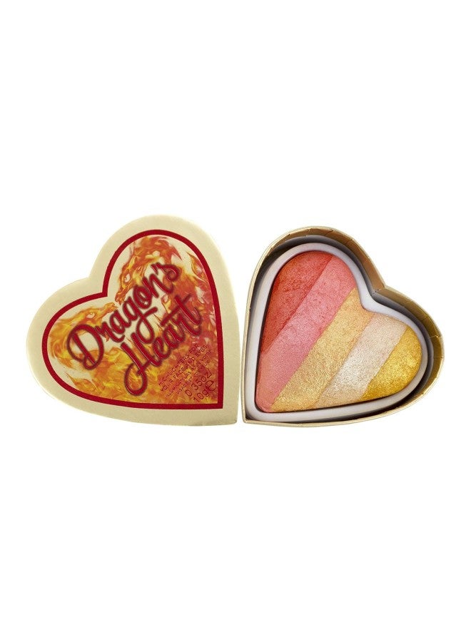 klarako I Heart Revolution Dragon's Heart Highlighter, Glowing Look, for Face & Eyes, Red & Gold, 5 Shades, Vegan & Cruelty-Free, 0.35 Oz - Image 2