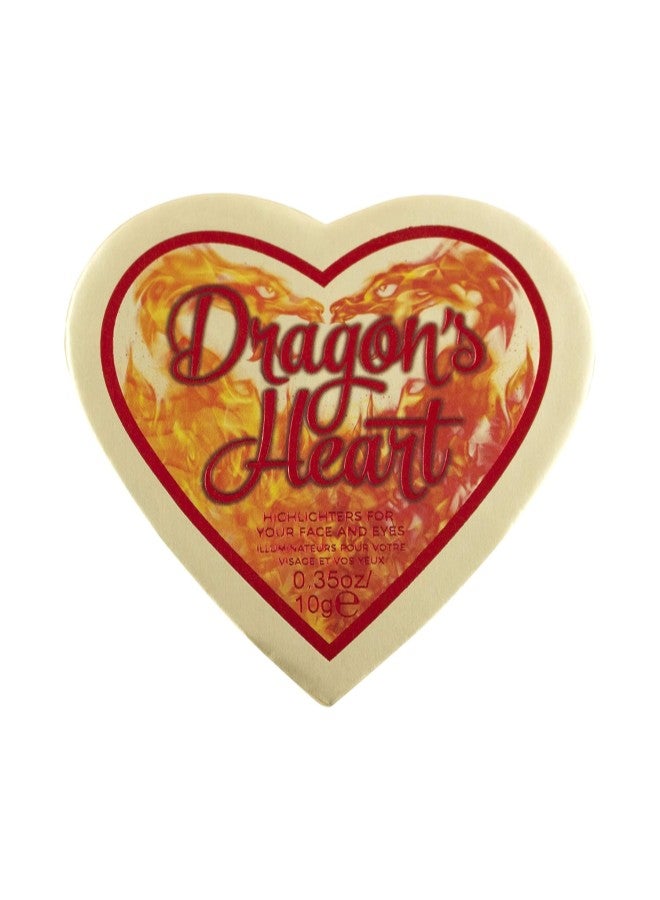 klarako I Heart Revolution Dragon's Heart Highlighter, Glowing Look, for Face & Eyes, Red & Gold, 5 Shades, Vegan & Cruelty-Free, 0.35 Oz - Image 1
