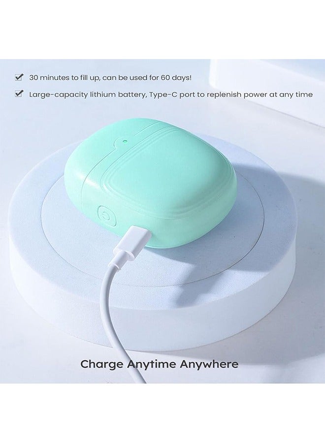 Electric Safety Nail Clipper with LED Light with Nail Scraps Storage, USB Rechargeable Safety Fingernail Trimmer for Newborn, Infant, Baby, Toddler, Kids, Adult and Seniors, Green - Image 4