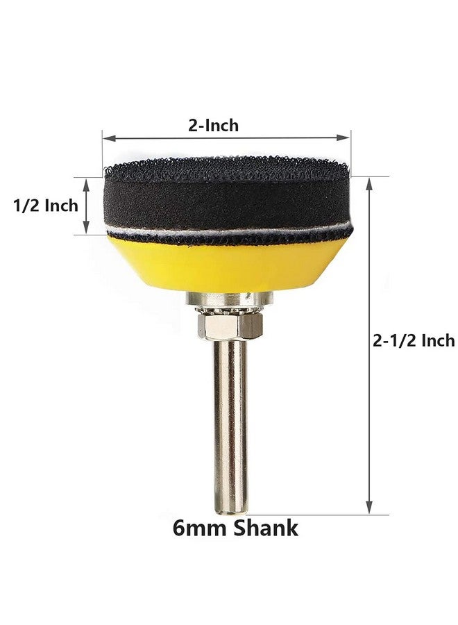 Yakamoz Yakamoz 2 Set 2-Inch Hook and Loop Sanding Backing Pad with Soft Foam Layer Buffering Pad for Drill Air Die Grinder Sander Rotary Tool, 1/4" Shank Adapter Included  - Image 3