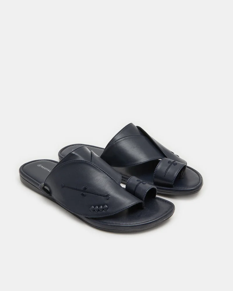 Redtag Men Navy Solid Shirqi Sandals