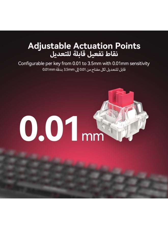 DarkBeacon Flux 68 HE Magnetic Switch Hot Swappable Mechanical Gaming Keyboard, Adjustable Actuation Rapid Trigger Mode, USB-C Wired RGB 65% Compact Keyboard - Image 3