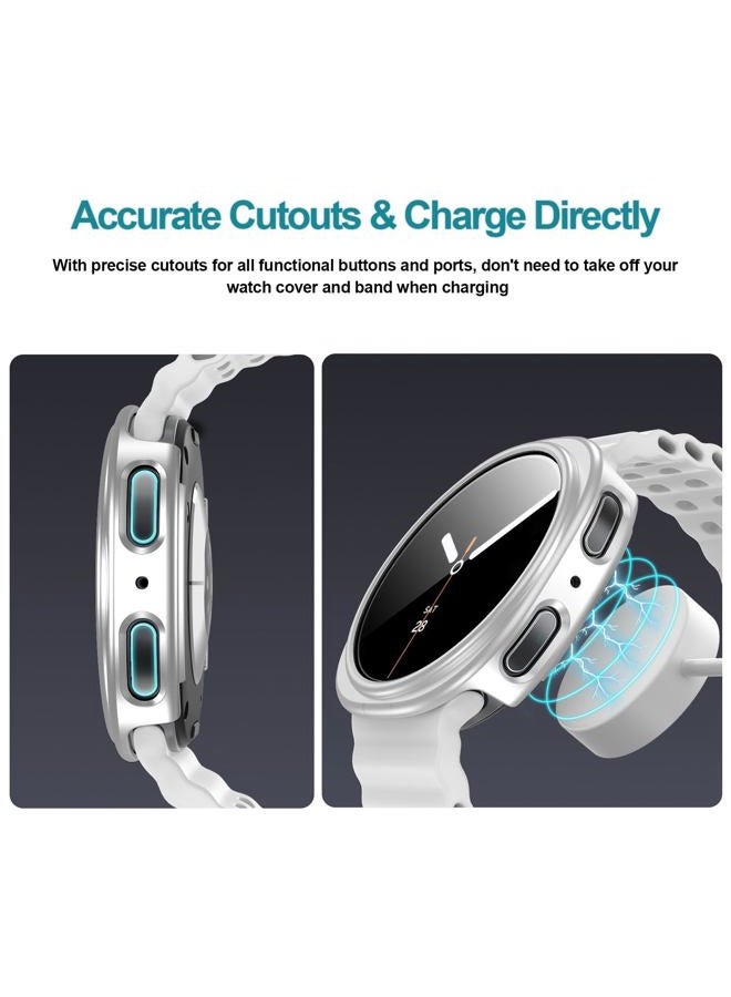 HASDON [6+6Pack Screen Protector Case for Samsung Galaxy Watch 8 40mm, Bubble Free Anti-Fog Tempered Glass Film and Waterproof Hard PC Protective Bumper No Water Collected Protective Cover Set - Image 5