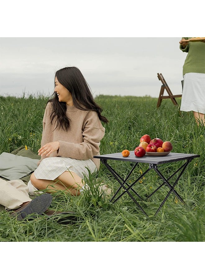 إسكدنيا طاولة التخييم المحمولة طاولة معسكر في الهواء الطلق طاولة نزهة قابلة للطي كبير 68*46 سم من الألومنيوم الطاولة الشاطئ الطاولة طاولة طاولة الطعام مع حقيبة حمل للرمال ، والمشي لمسافات طويلة ، والظهر ، والنزهة ، والمخيم ، والشواء ، والسفر ، والسفر ، والسفر - Image 3