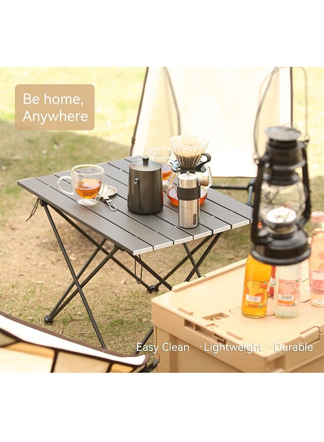 إسكدنيا طاولة التخييم المحمولة طاولة معسكر في الهواء الطلق طاولة نزهة قابلة للطي كبير 68*46 سم من الألومنيوم الطاولة الشاطئ الطاولة طاولة طاولة الطعام مع حقيبة حمل للرمال ، والمشي لمسافات طويلة ، والظهر ، والنزهة ، والمخيم ، والشواء ، والسفر ، والسفر ، والسفر - Image 2