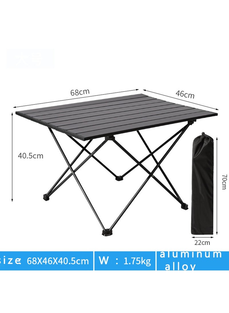 إسكدنيا طاولة التخييم المحمولة طاولة معسكر في الهواء الطلق طاولة نزهة قابلة للطي كبير 68*46 سم من الألومنيوم الطاولة الشاطئ الطاولة طاولة طاولة الطعام مع حقيبة حمل للرمال ، والمشي لمسافات طويلة ، والظهر ، والنزهة ، والمخيم ، والشواء ، والسفر ، والسفر ، والسفر - Image 5