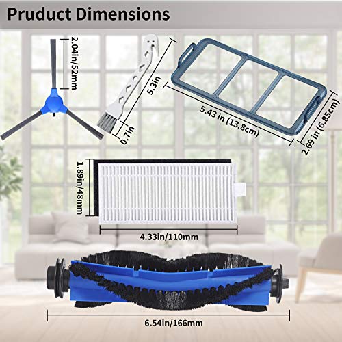 LesinaVac Eufy Replacement Parts Kit for RoboVac 11S, 30, 30C, 15C, 12, 35C - Robot Vacuum Cleaner Accessory Kit: 6 Filters, 6 Side Brushes, 1 Main Brush, 1 Pre-Filter - Image 3