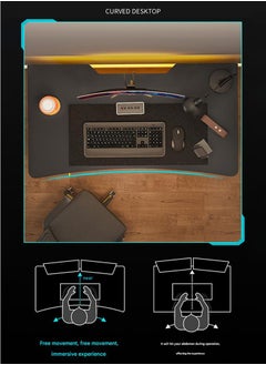 NKX K-Shaped Sturdy Computer Desk And Gaming Table Workstation Home Office Desk 115 CM  - Image 3