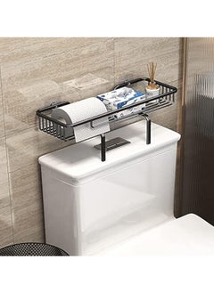 Hihonor Bathroom Over The Toilet Shelf, Bathroom Storage Organizer Toilet Shelves for organizing Paper Towels Shampoo, Black  - Image 4