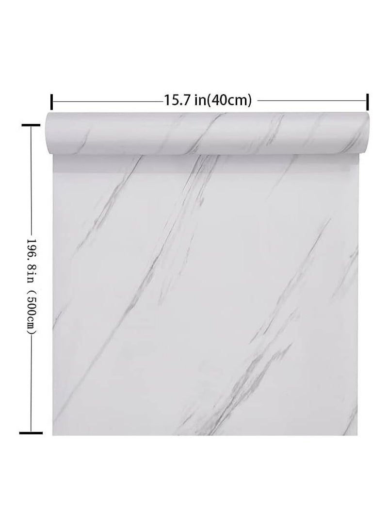 DELGREEN 1 Roll Self-Adhesive Kitchen Stickers, Waterproof And Oil-Proof Self-Adhesive Wall Stickers, Stove Countertop Ceramic Tile Cabinet Table Renovation Wallpaper, Marble Film Wallpaper For Bathroom Washbasin, Marble Wall Stickers - Image 3