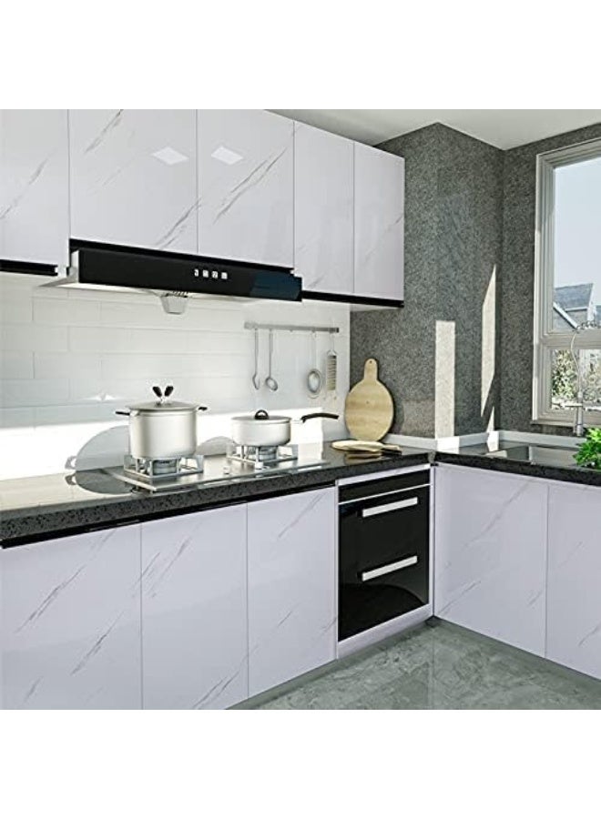 DELGREEN 1 Roll Self-Adhesive Kitchen Stickers, Waterproof And Oil-Proof Self-Adhesive Wall Stickers, Stove Countertop Ceramic Tile Cabinet Table Renovation Wallpaper, Marble Film Wallpaper For Bathroom Washbasin, Marble Wall Stickers - Image 4