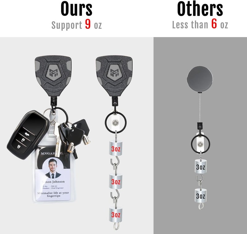 MNGARISTA Heavy Duty Retractable Keychain with Belt Clip - 2-Pack - Image 4