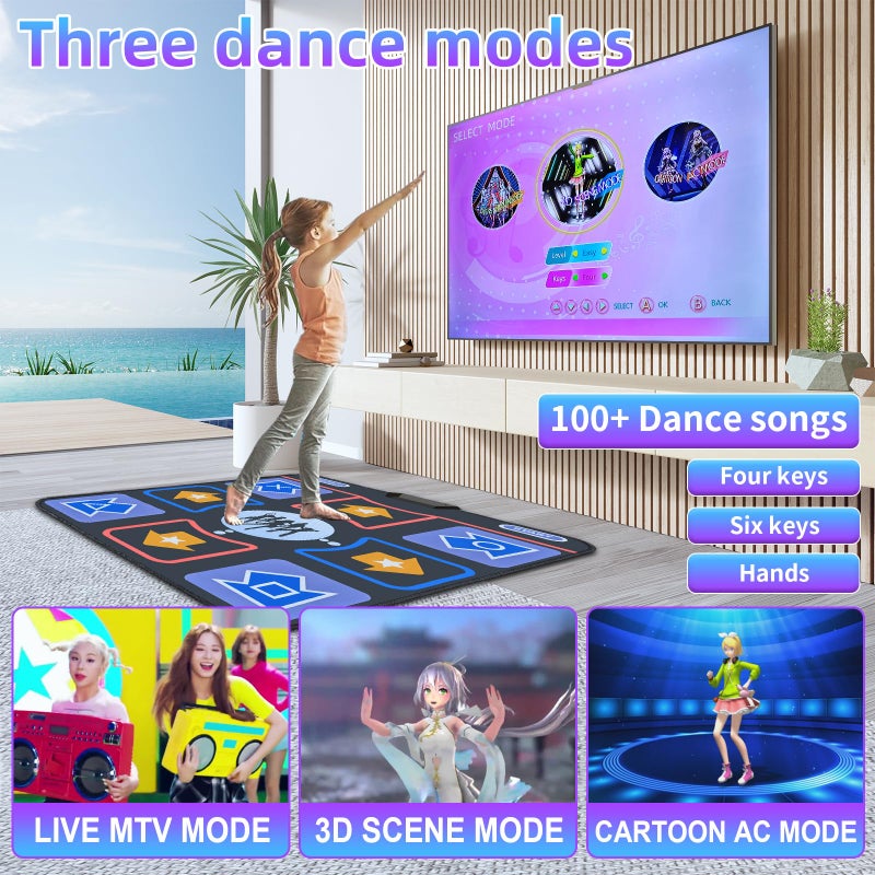 Damcoola Retro TV Game Console for Kids,Kids TV Games with Dance Mat,with 21 AR Gun Shooting Game, 200+ Dance mat Songs,100+ independently Developed Games, Plug and Play,Giftware for Boys & Girls - Image 3