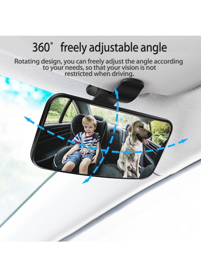 KASTWAVE Baby Car Mirror, Universal Car Interior Rearview, Baby Mirror Wide Angle Convex Mirror Clip-on & Suction Cup Mirrors, Baby Car Seat Safely Mirror, for Viewing Rear Passengers, Easy Install, Clear View - Image 2