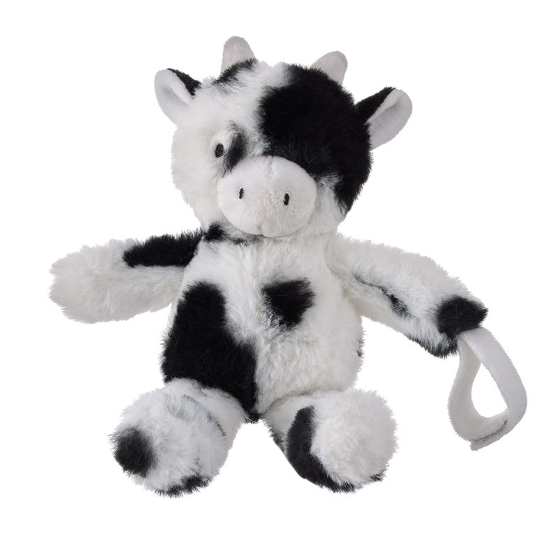 NoJo Little Love by NoJo Cow Shaped Black and White Plush Pacifier Buddy - Image 1