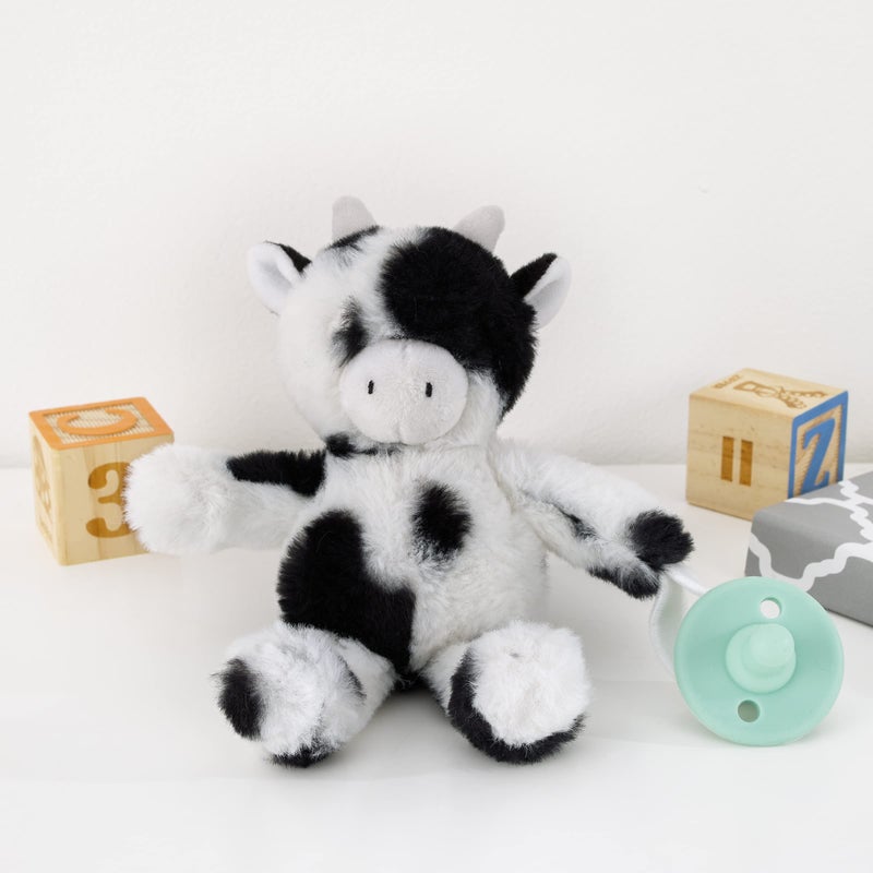 NoJo Little Love by NoJo Cow Shaped Black and White Plush Pacifier Buddy - Image 4