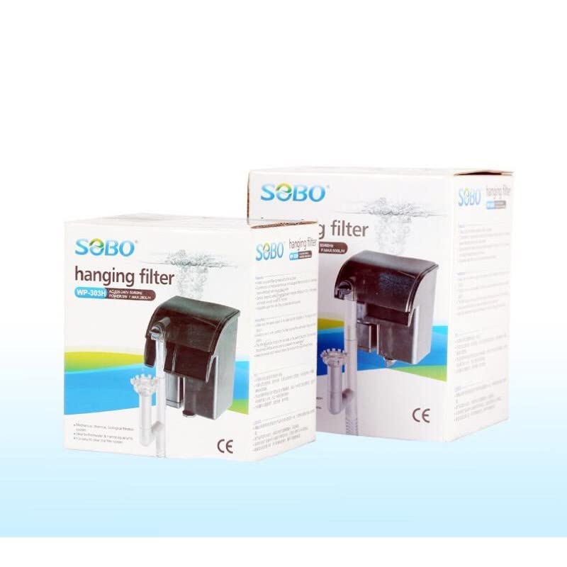 VAYINATO مضخة فلتر حوض السمك المعلقة سوبو (Wp-303H، 5W، 280L/H) باللون الأسود - Image 1