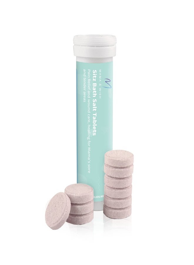 Mama & Wish Sitz Bath Salt Tablets for Postpartum Care | Postpartum Essentials Pack of 10 Sitz Bath for Postpartum Care | Postpartum and Hemorrhoids Recovery | Natural Salts & Minerals Postpartum Bath Soak - Image 1