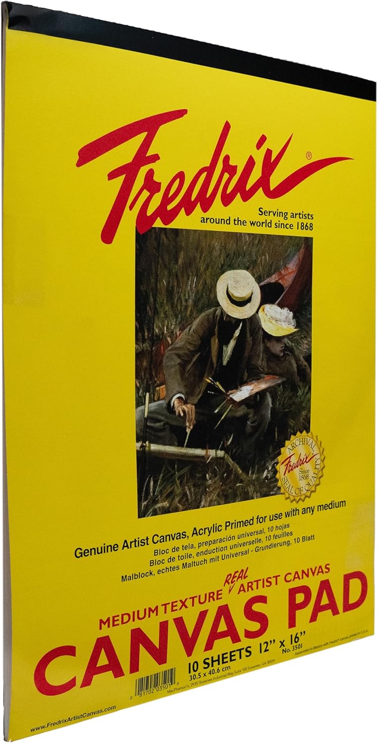 Fredrix Creative Series White Canvas Pad 12 x 16 - Image 4