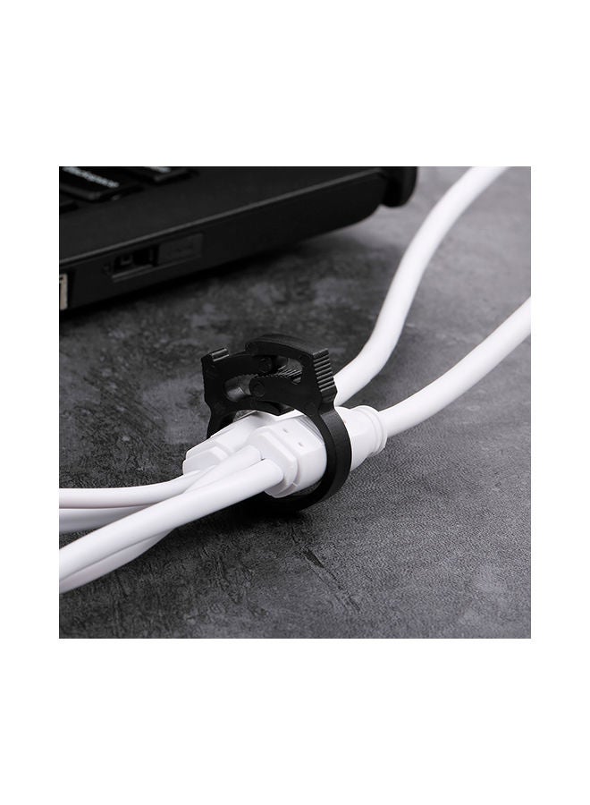 NIBEMINENT 6-Piece Round Clip Wire Organizer Black  - Image 3