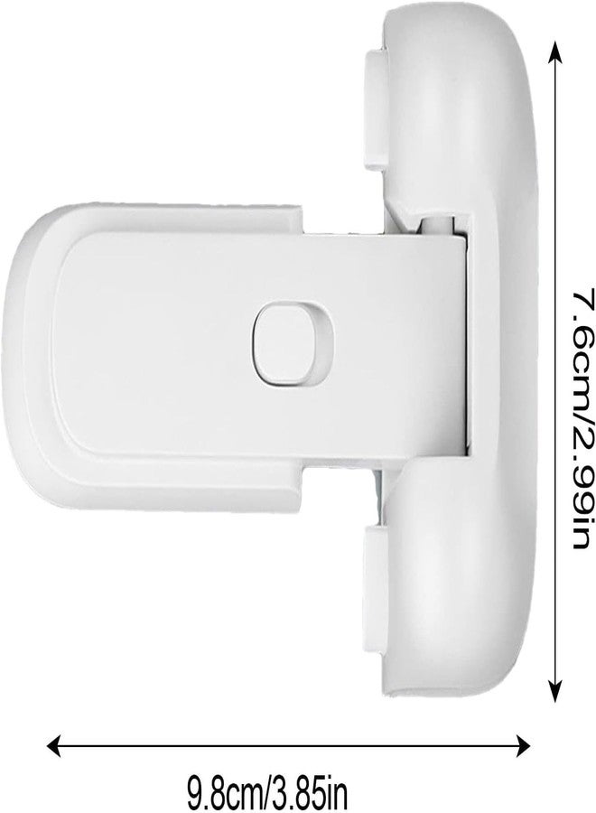 FALONG Fridge Locks Child Proof Baby Proofing Products Easy Cabinet Door Lock Baby Safety Products Refrigerator Single Door Self-Adhesive Fridge Lock Kitchen Accessories Items, White, 1 Count - Image 2