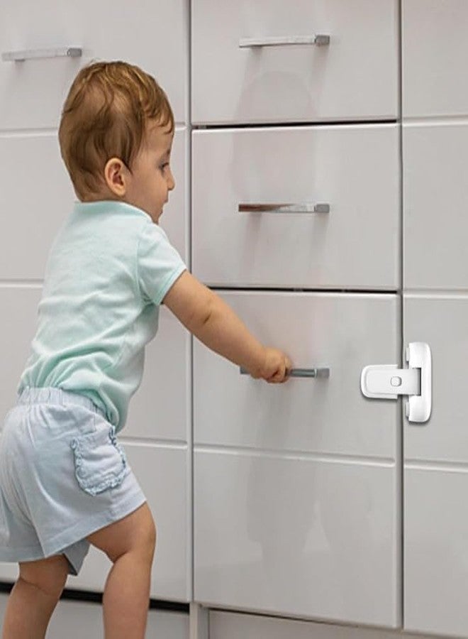 FALONG Fridge Locks Child Proof Baby Proofing Products Easy Cabinet Door Lock Baby Safety Products Refrigerator Single Door Self-Adhesive Fridge Lock Kitchen Accessories Items, White, 1 Count - Image 3